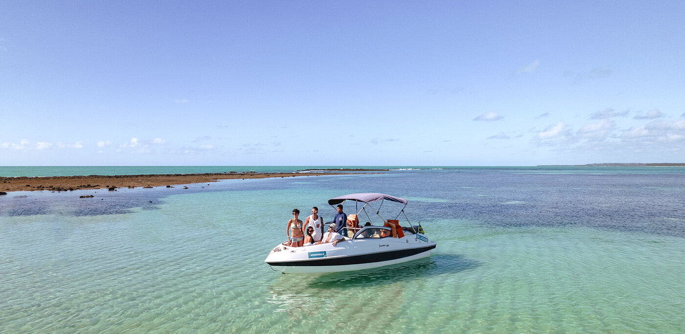 Praia de Japaratinga com coqueirais